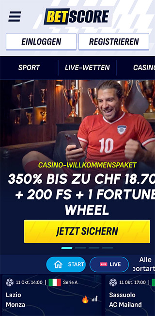 Betscore Mobile App